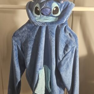 Disney Fuzzy Pullover Stitch Convertible Hoodie